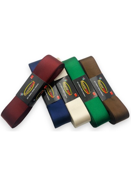 Saten Kurdele Seti 3CM/10MT 5 Adet (Set 2)