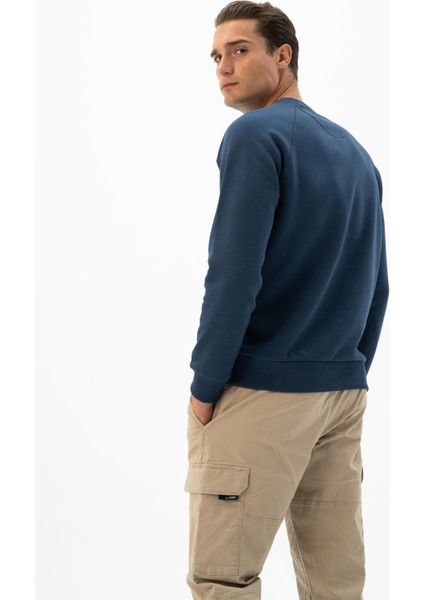 Erkek Büyük Beden Bisiklet Yaka Sweatshirt K24124884401