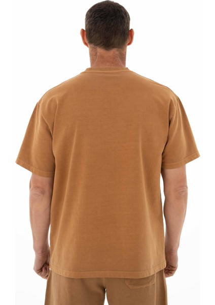 Erkek Oversize Kısa Kollu Bisiklet Yaka Sweatshirt Y25344376401