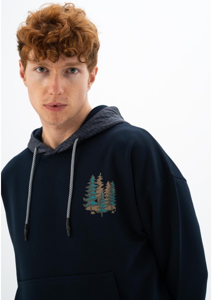 Erkek Regular Fit Kanguru Cepli Sweatshirt K26254925701