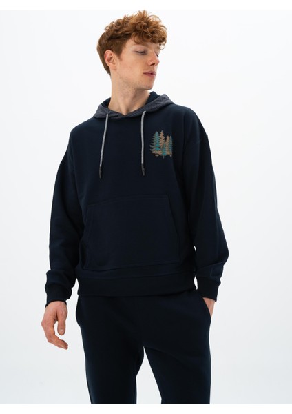 Erkek Regular Fit Kanguru Cepli Sweatshirt K26254925701