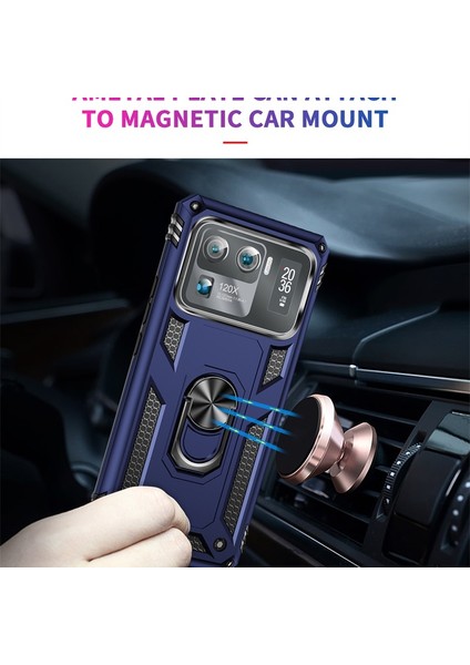 Xiaomi Mi 11 Ultra Kılıf Vega Tank Standlı Yüzüklü Mıknatıslı Kırmızı modelleri