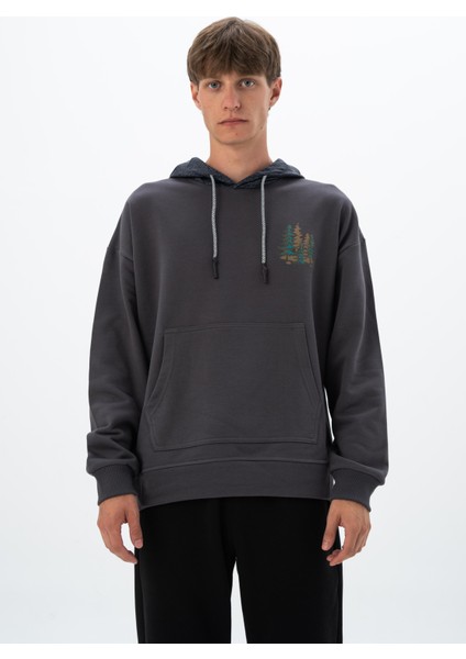 Erkek Regular Fit Kanguru Cepli Sweatshirt K26254925701