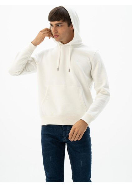 Erkek Büyük Beden Kanguru Cepli Kapüşonlu Sweatshirt K24254884201