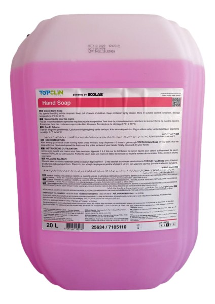 Topclin Hand Soap 20 L El Sabunu