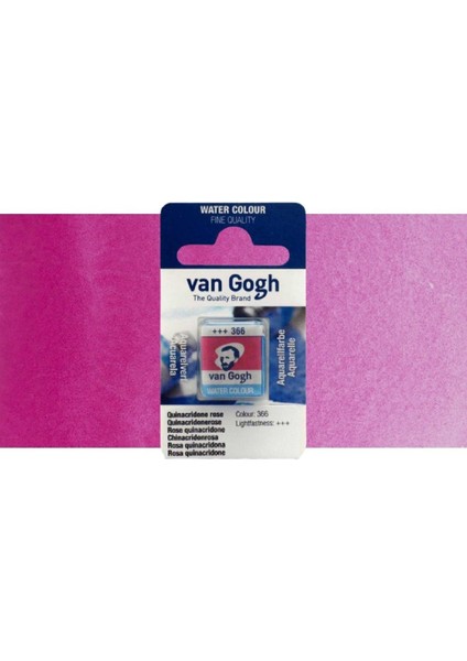 Sulu Boya Quinacridone Rose 366 (Yarım Tablet)