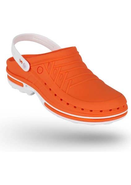 Kadın Sandalet 10004366 Wock Clog 05 + Strap White/orange