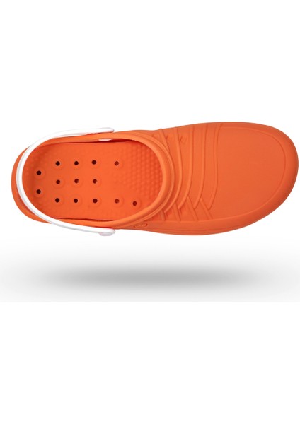 Kadın Sandalet 10004366 Wock Clog 05 + Strap White/orange