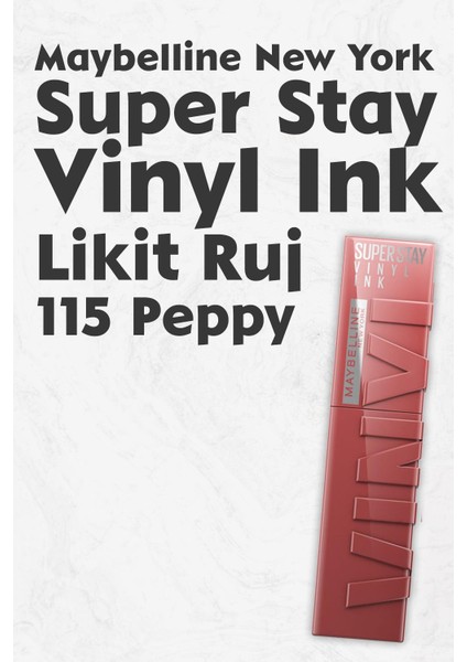 Super Stay Vinyl Ink Likit Ruj 115 Peppy