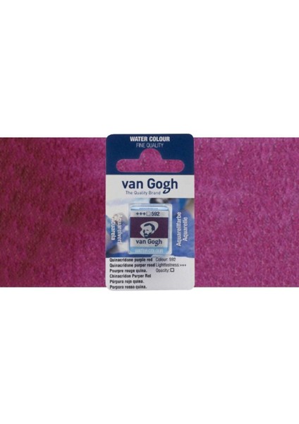 Sulu Boya Quinacridone Purple Red 592 (Yarım Tablet)