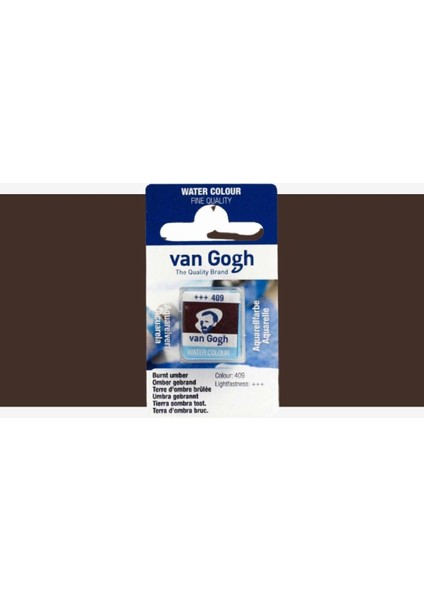 Sulu Boya Burnt Umber 409 (Yarım Tablet)