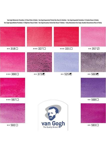 Sulu Boya 12'li Set Pembe Violet Renkler (Yarım Tablet) fiyatları
