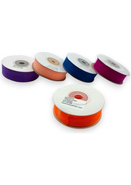 Organze Kurdele Seti 2CM/23MT 5 Adet (Set 3)