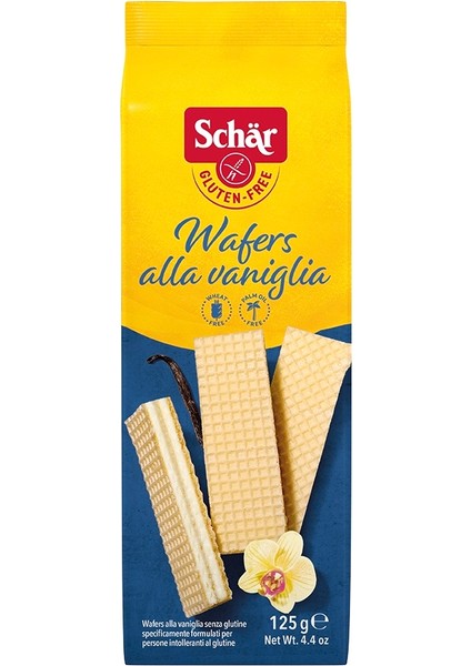 Wafers Alla Vaniglia Glutensiz Vanilyalı Gofret 125 GR (6 ADET)