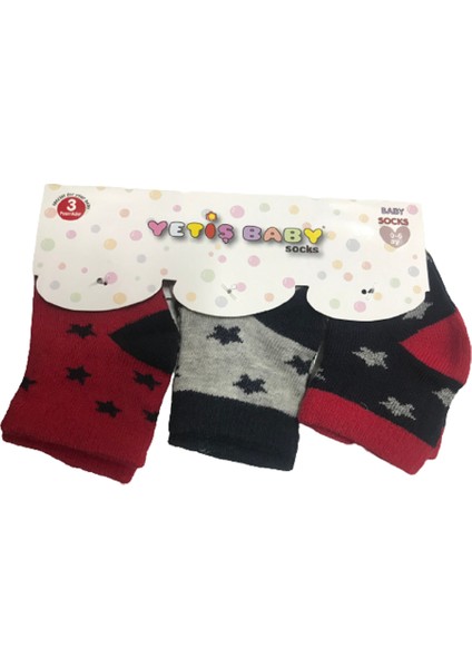 Hediyelik 3 Lü Karton Set Bebek Çorabı