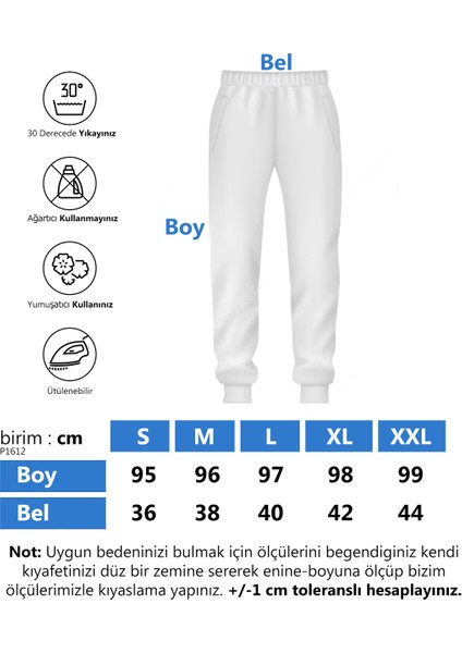 Jogger Fit Lastikli Şardonlu Üç Iplik Siyah Unisex Eşofman Altı