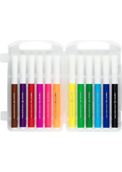 Jumbo Keçeli Kalem 12'li Set (Plastik Kutulu)