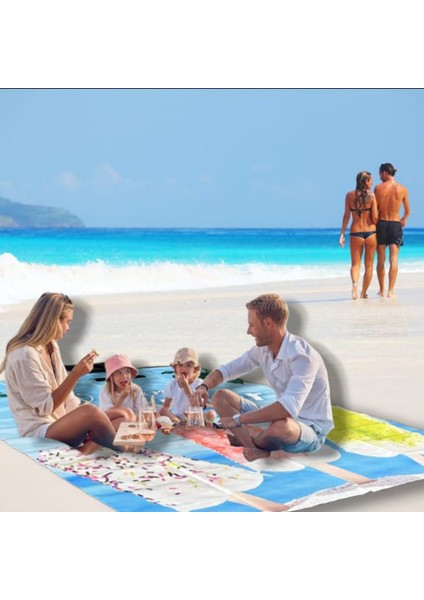 Masa Örtüsü, Piknik Örtüsü, Kalsik Masa Örtüsü, Kamp Örtüsü Dondurmalı 150CM-200CM