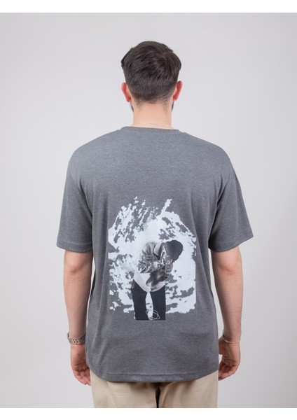 Jean Piaré Oversized Tee JPSW2023 Antrasit T-Shirt