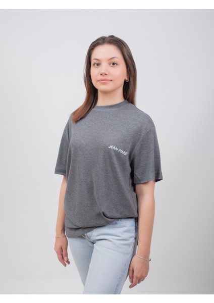 Jean Piaré Oversized Tee JPSW2023 Antrasit T-Shirt fırsatları