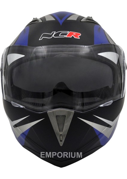 Çene Açılır Kask Vizörlü Mat-Mavi Xl Beden Ece Belgeli fiyatları