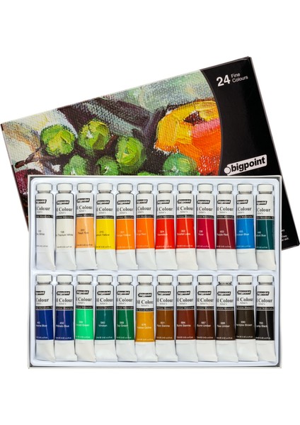 Oil Colour Set - Artist's Yağlı Boya Seti 12 ml Tüp x 24 Renk