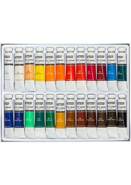 Oil Colour Set - Artist's Yağlı Boya Seti 12 ml Tüp x 24 Renk