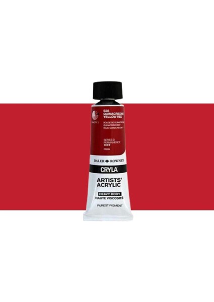 Cryla Heavy Body Artists' Akrilik Boya 75ML N:528 Quinacridone Yellow Red