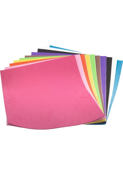 Renkli Karışık Yapışkanlı Kağıt 35X50CM 10 Adet Eva