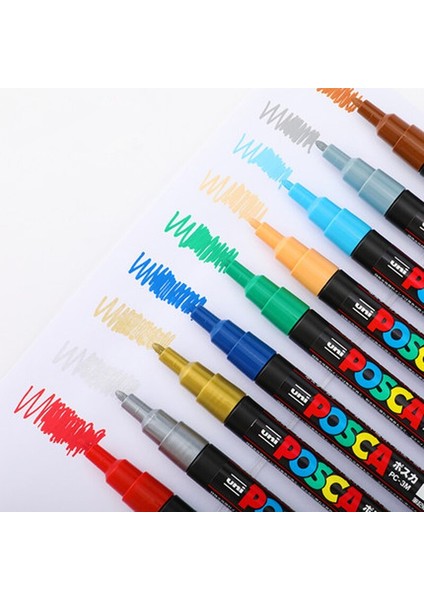 Posca Marker Pc-3m (0.9-1.3mm) Tüm Renkler 27'li Set