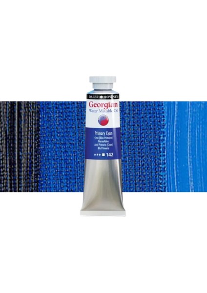 Georgian Water Mixable Oil Su Bazlı Yağlı Boya 37ML 142 Primary Cyan