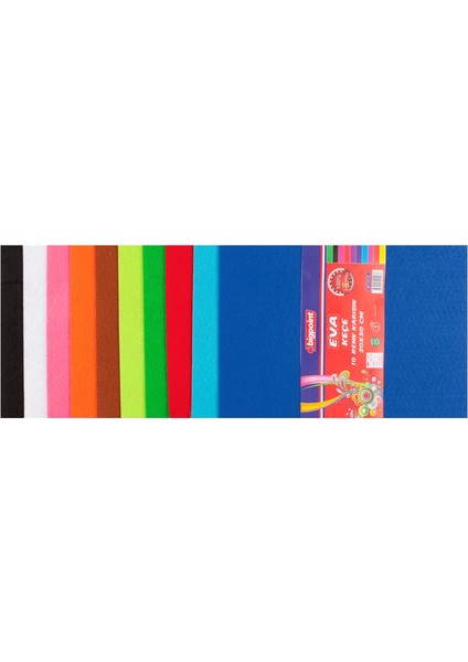 Keçe 20X30CM Karışık 10 Renk 2mm