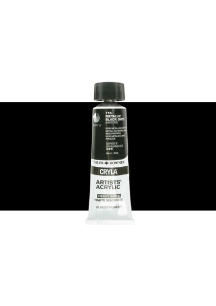 Cryla Heavy Body Artists' Akrilik Boya 75ML N:716 Metallic Black (Imit.)