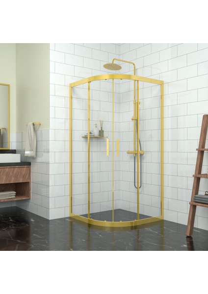 Gold Orion 6 mm Şeffaf Cam Oval Duşakabin