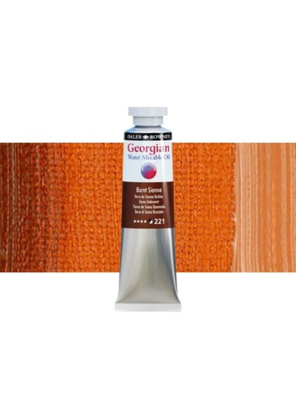 Georgian Water Mixable Oil Su Bazlı Yağlı Boya 37ML 221 Burnt Sienna