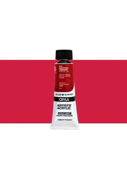 Cryla Heavy Body Artists' Akrilik Boya 75ML N:512 Napthol Crimson (Napthol Itr)