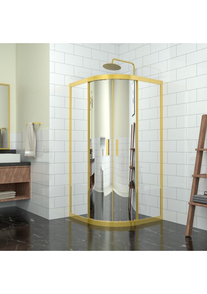 Gold Orion 6 mm Reflekte Cam Oval Duşakabin