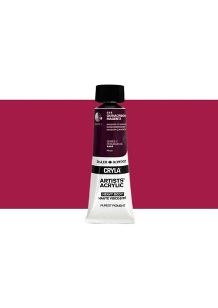 Cryla Heavy Body Artists' Akrilik Boya 75ML N:414 Quinacridone Magenta