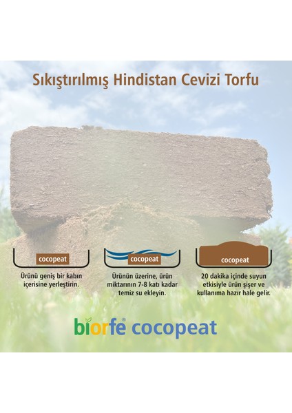 Premium Cocopeat Sıkıştırılmış Hindistan Cevizi Torfu 5 kg