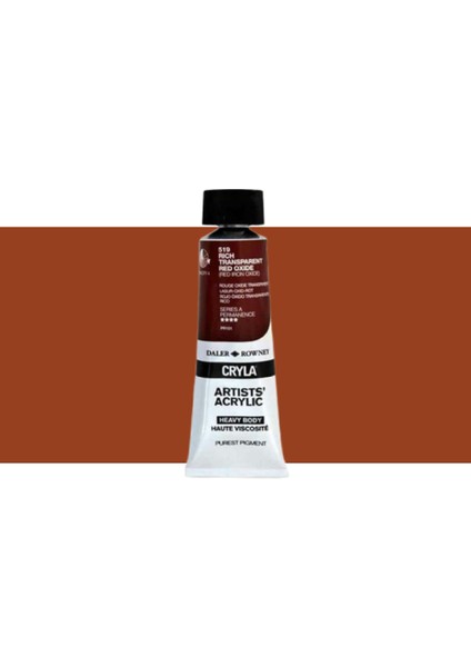 Cryla Heavy Body Artists' Akrilik Boya 75ML N:519 Rich Transparent Red Oxide