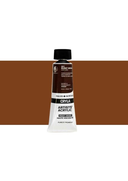 Cryla Heavy Body Artists' Akrilik Boya 75ML N:221 Burnt Sienna