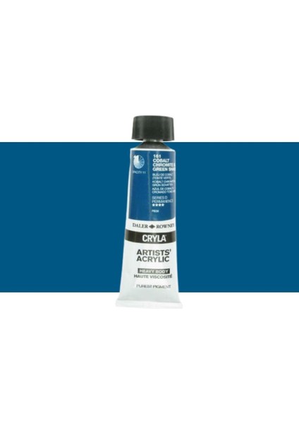 Cryla Heavy Body Artists' Akrilik Boya 75ML N:161 Cobalt Chromite Blue (Green Shade)