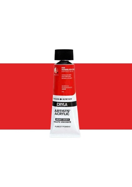 Cryla Heavy Body Artists' Akrilik Boya 75ML N:588 Vermilion Hue (Napthol As-Ol)
