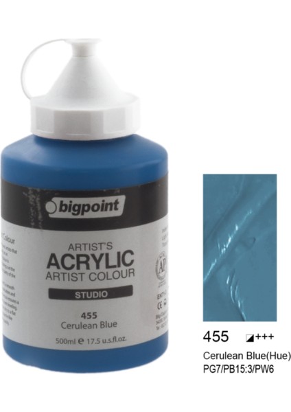 Artist's Studio Akrilik Boya Heavy Body 500ML Crulean Blue 455