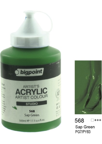 Artist's Studio Akrilik Boya Heavy Body 500ML Sap Green 568