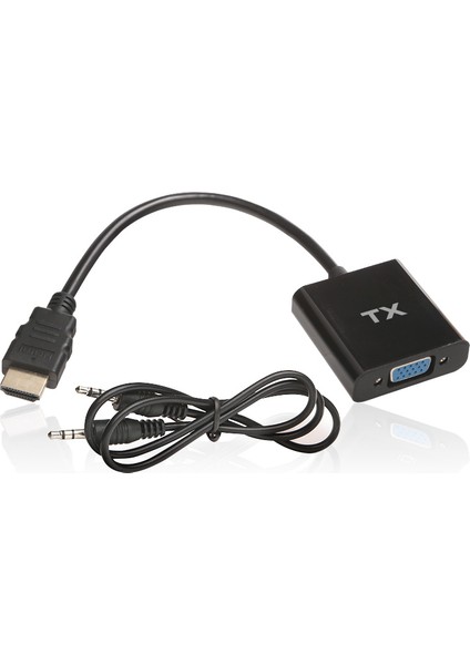 HDMI To VGA ve Ses Aktif Dijital-Analog Dönüştürücüsü (Tx-Hd-Ahdmıxvga