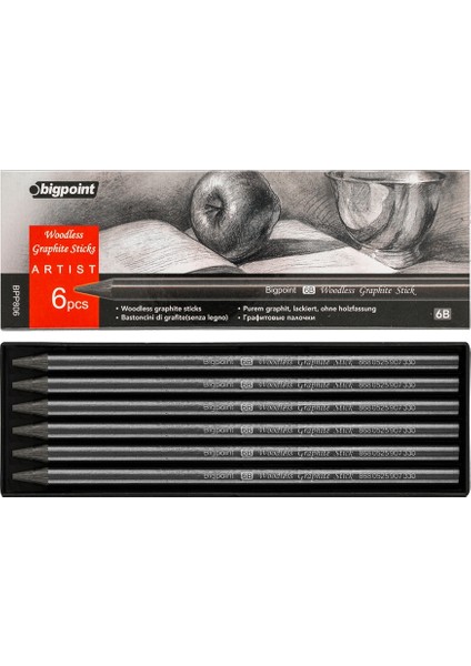 Grafit Kurşun Kalem 6b (7.1mm x 153MM) 6'lı Set