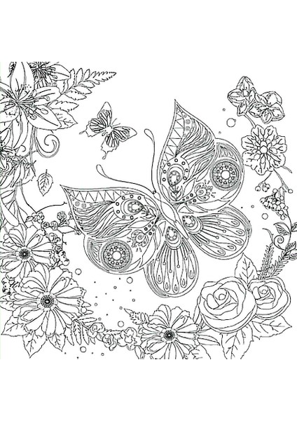 Baskılı Pres Tuval 30X30CM Kelebek