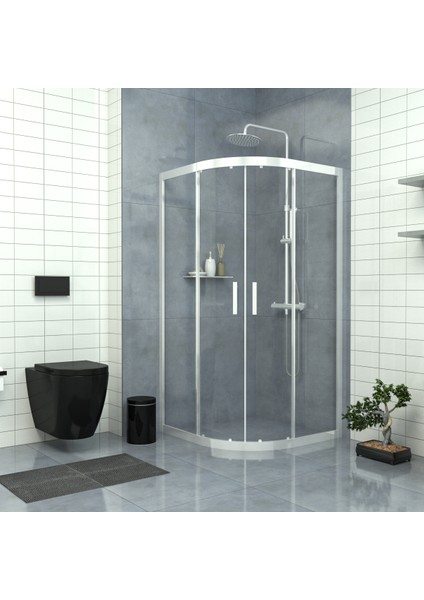 Silver Orion 6 mm Şeffaf Cam Oval Duşakabin