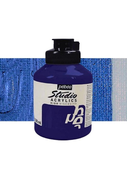 Akrilik Boya Studio 500ML Iridescent Blue Black (Dyna) 360